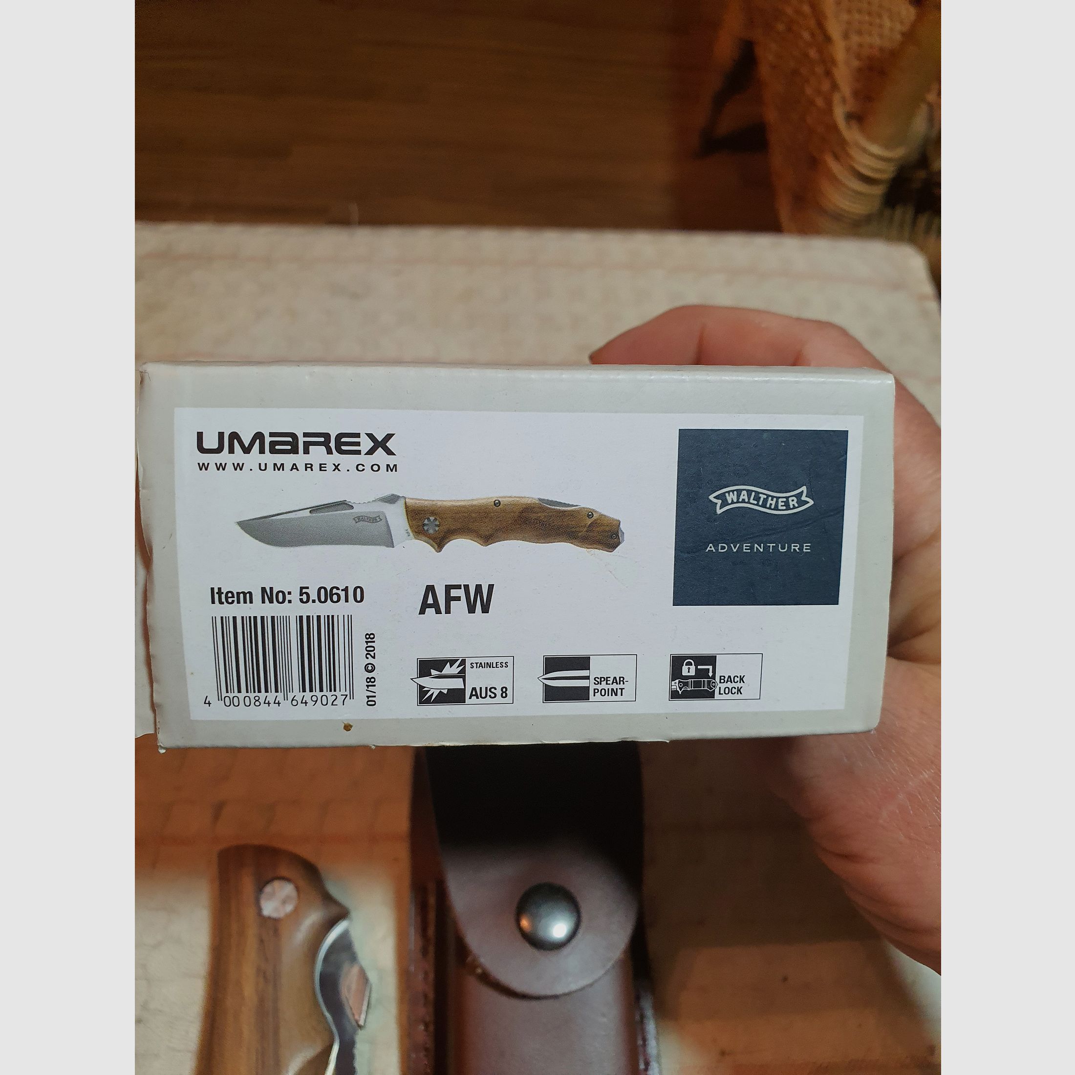 Walther AFW Einhandmesser - Adventure Folder Wood
