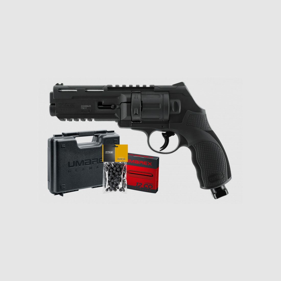 UMAREX PACK T4E TR50 LASER CAL50 13JOULES + CASE + 5 CO2 CARTRIDGES + 100 RUBBER BALLS, image 1 of 4