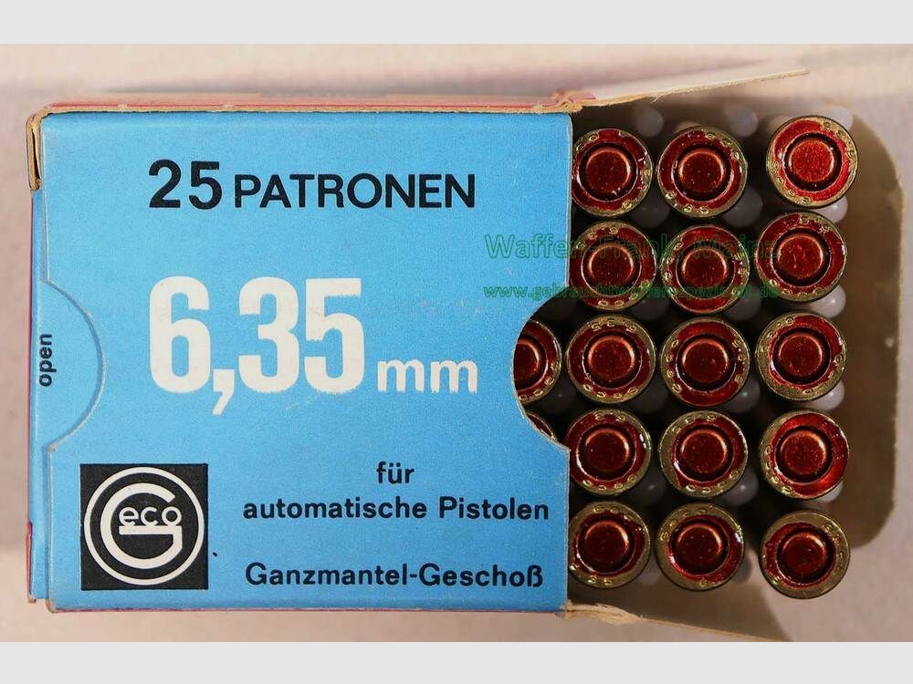 Geco - Fürth Pistol Cartridges 6.35 mm/.25 ACP