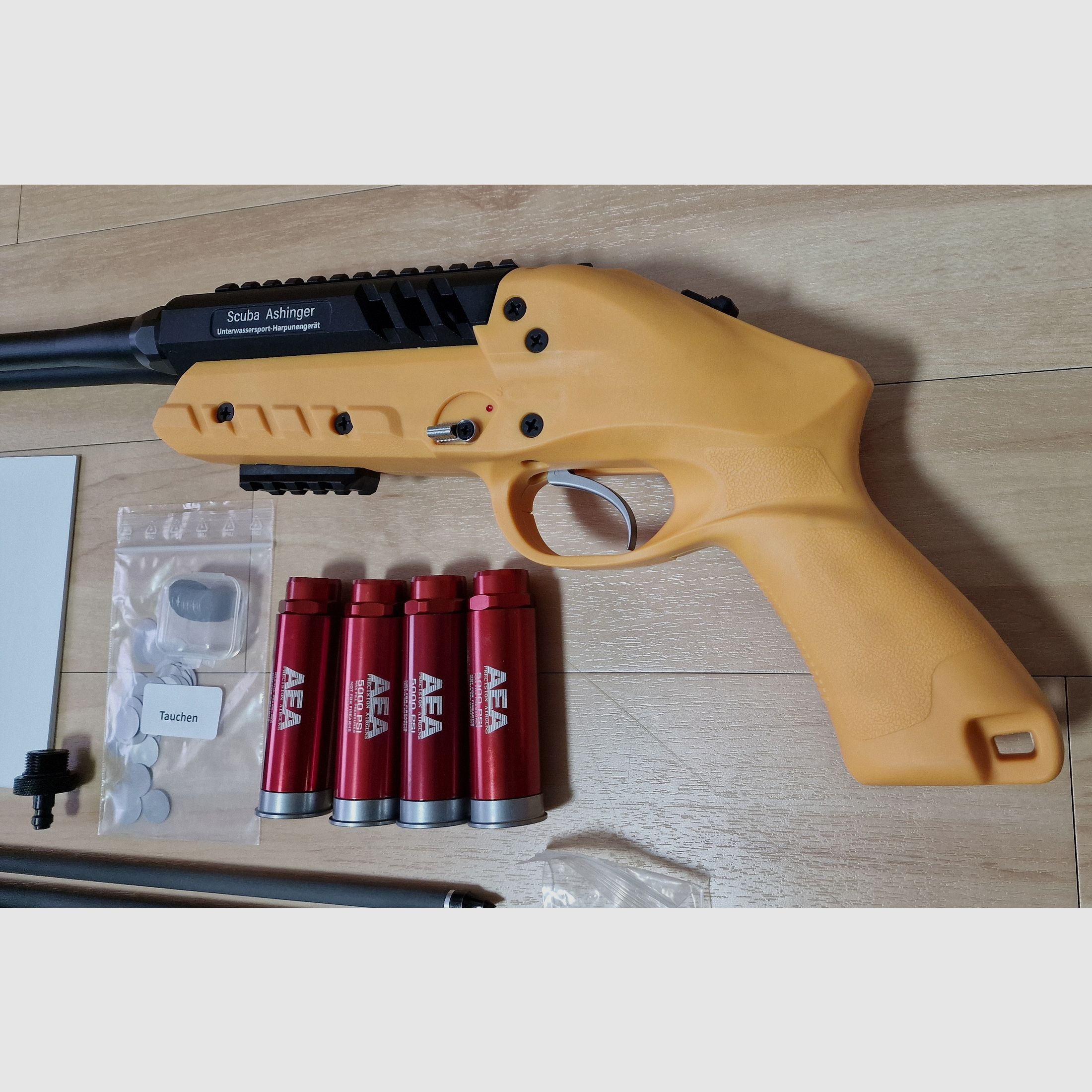 Gogun Scuba Ashinger AEA Harpune inkl. Zubehör Neu & Unbenutzt