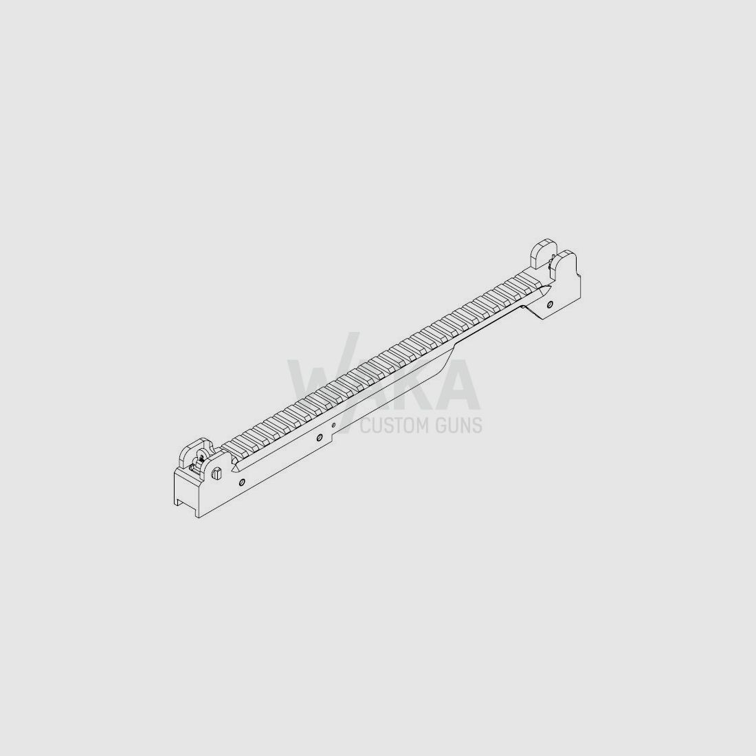 B&T mounting rail NAR for HK G36/G36K/HK243, with emergency sight, short
