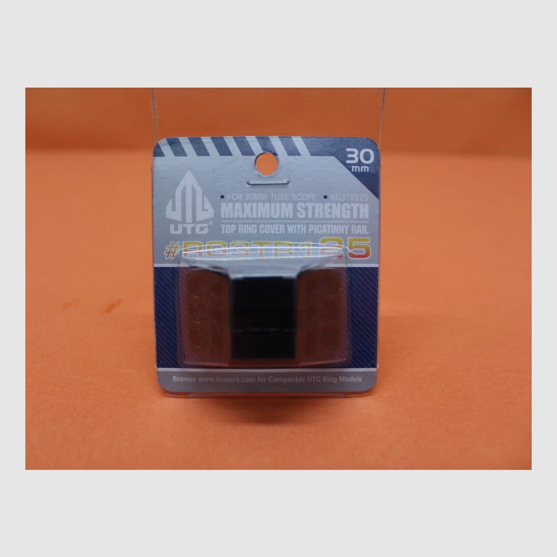 UTG - Leapers UTG Accushot Top Ring Cover 30mm (RG3TR125) mit Picatinnyprofil/ Ersetzt die obere Ringhälfte