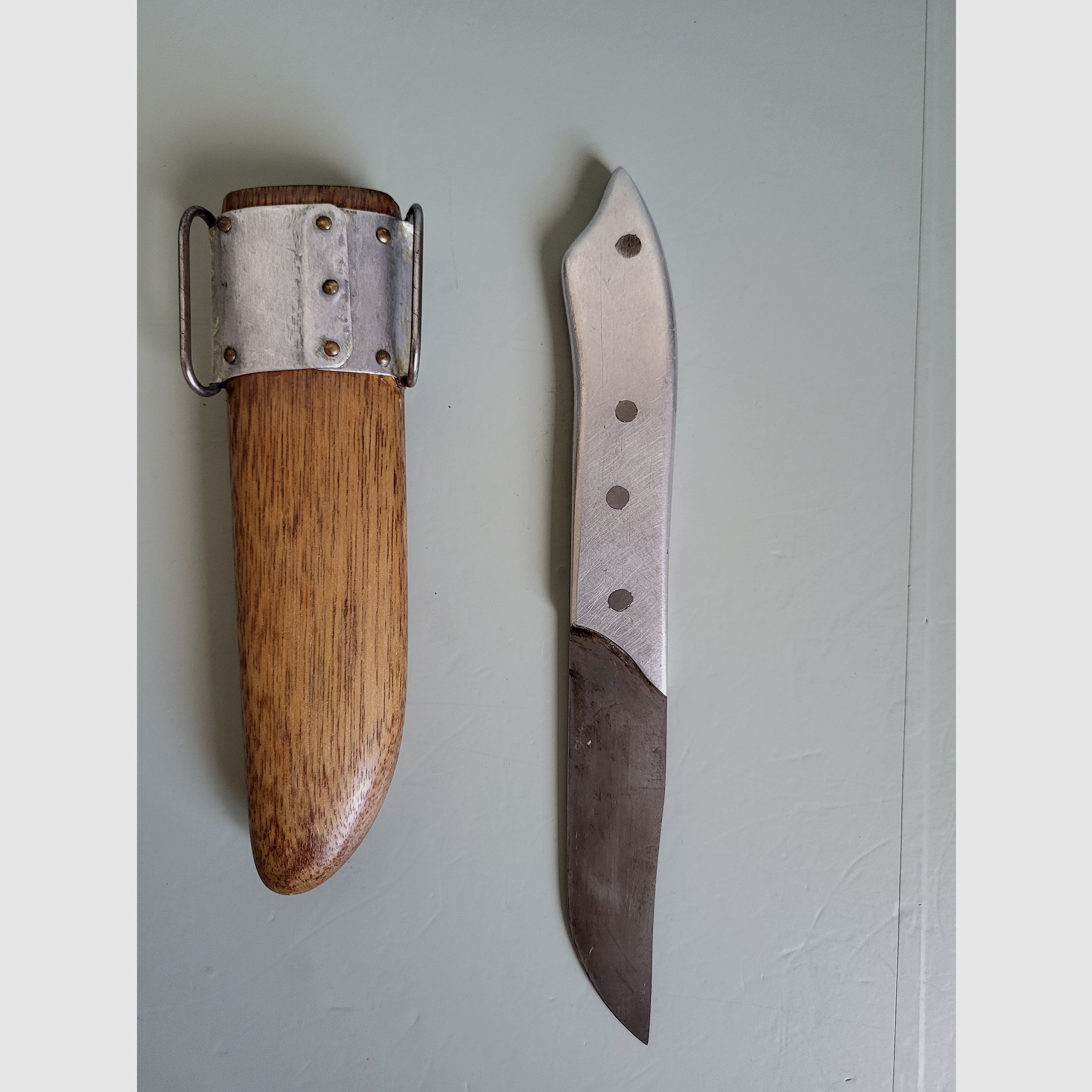 2 WK - WW cuchillo - cuchillo de soldado arte de trinchera - años 1940