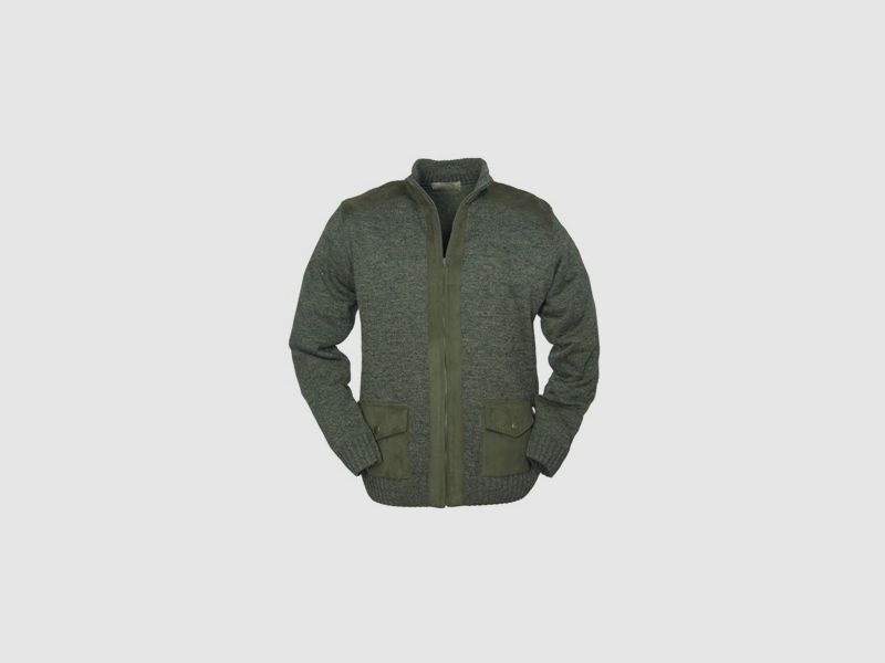 Strickjacke mit Micro-Besatz - Gr. 52