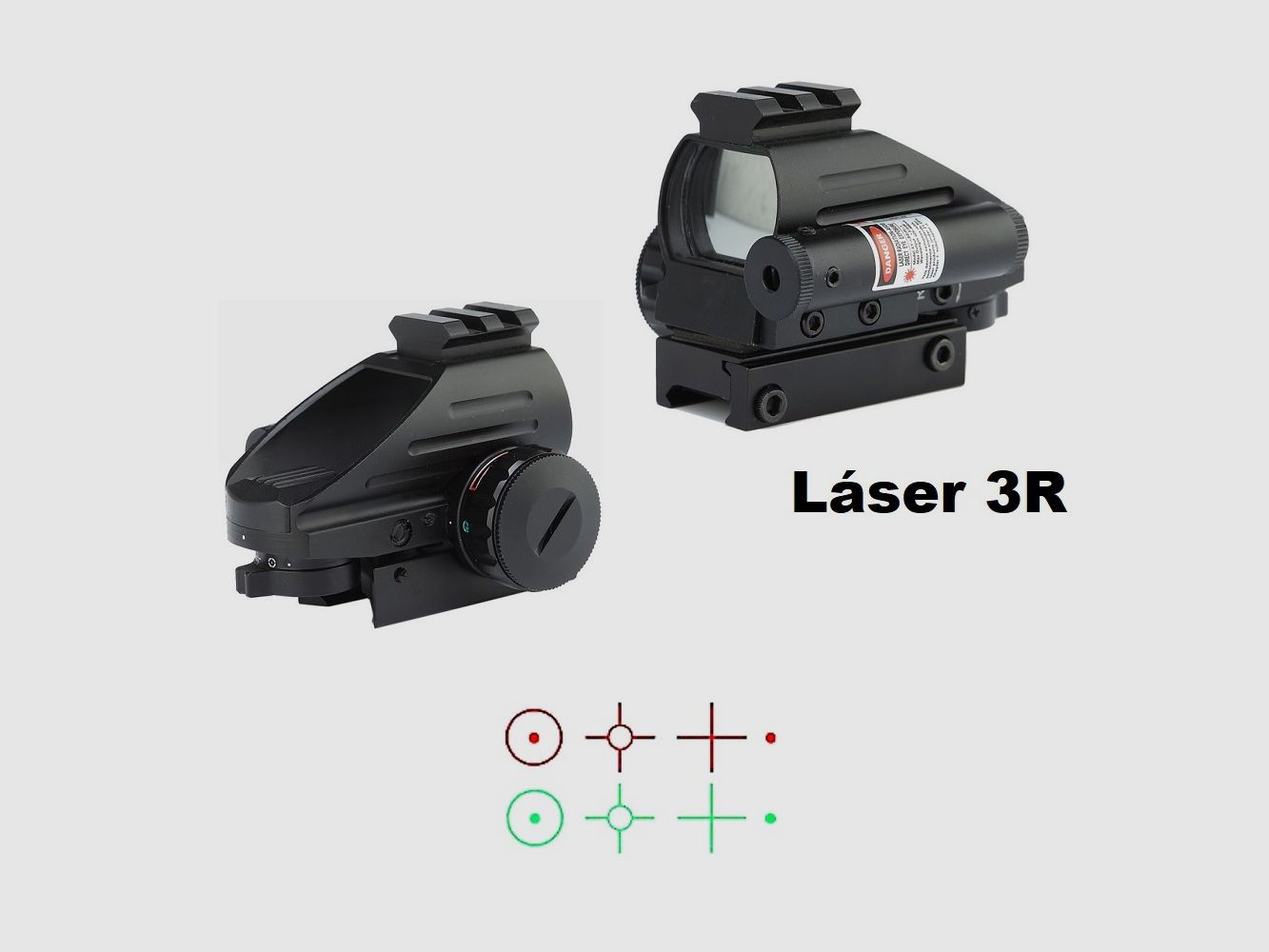 Elektronisches Zielfernrohr Zasdar 1X22x33 mm mit integriertem Laser