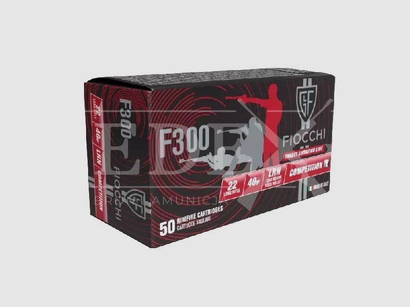 Munitions FIOCCHI 22LR F300 40gr Target Shooting Line (boîte de 50 pièces)