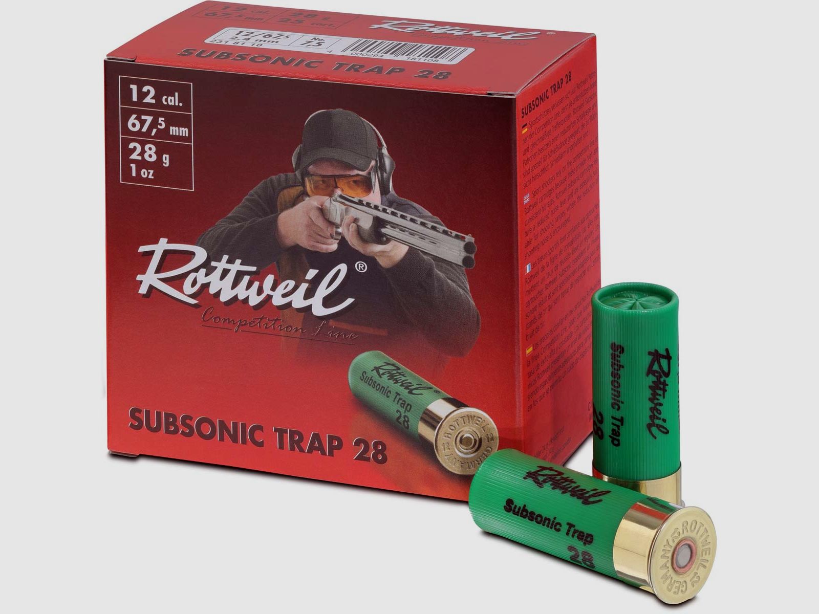 Rottweil 12/67,5 Special Subsonic Trap 28 2,4mm - 28g