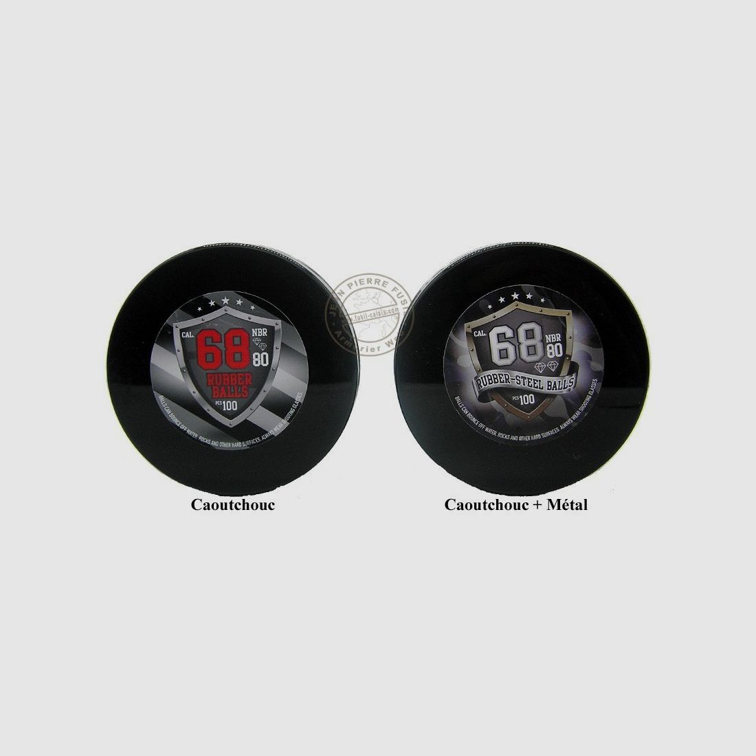 Pot of 100 balls caliber .68 - Rubber or hardened rubber, image 1 of 8