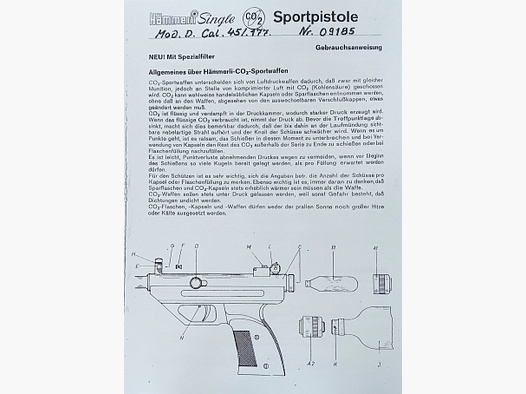 Hämmerli Co2 Pistolen Bedienungsanleitung (Kopie)