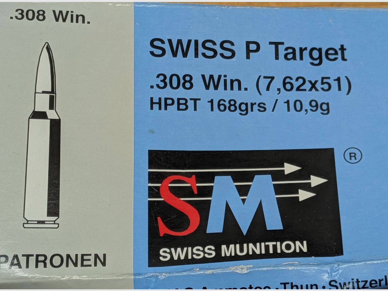 Ruag Swiss P Target cases .308 Win 300 pcs.