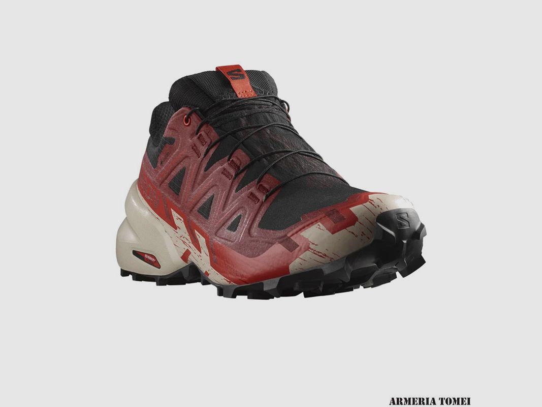 SALOMON – UOMO – SPEEDCROSS 6 GTX Black / Red Dalhia / Poppy Red, immagine 6 di 6
