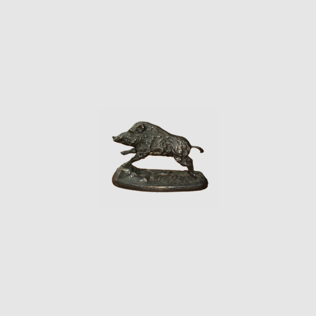 Lovergreen Bronzestatue Motiv springender Keiler groß