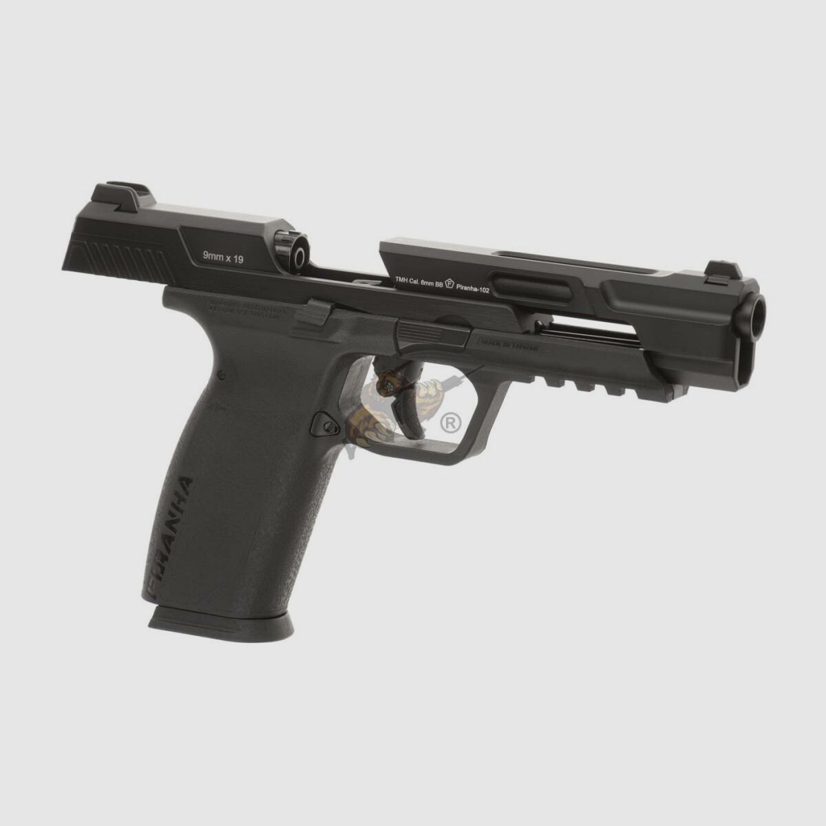 G&G Piranha Mk I GBB Airsoft Pistole in schwarz -F-