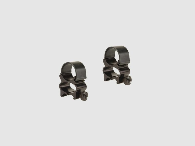 Weaver See-Thru Weaver-Style Ringe glänzend schwarz 25,4mm , BH 19,05mm