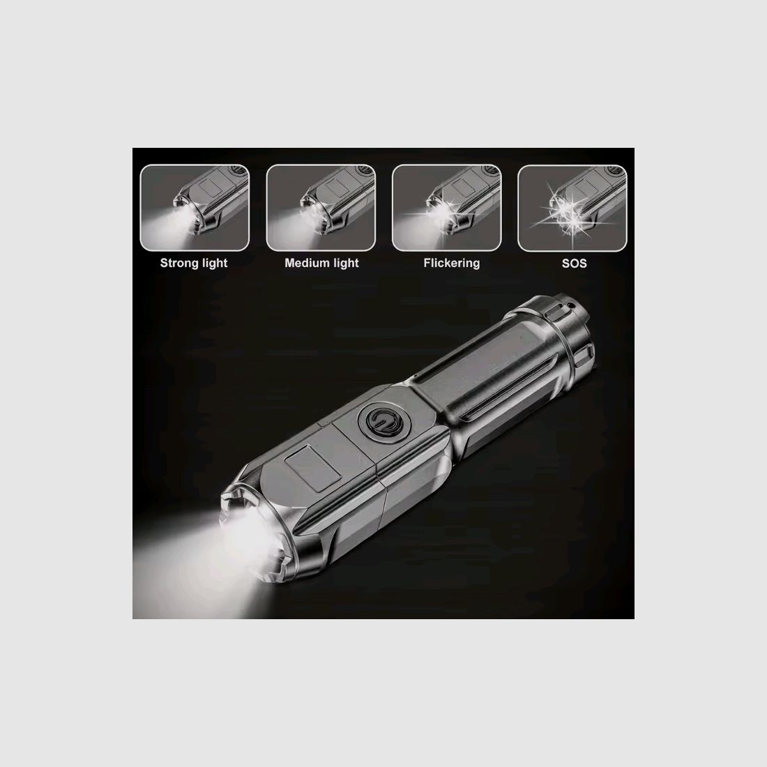 LED Lampe Strobofunktion Outdoor taktische Licht Taschenlampe USB wiederaufladbar