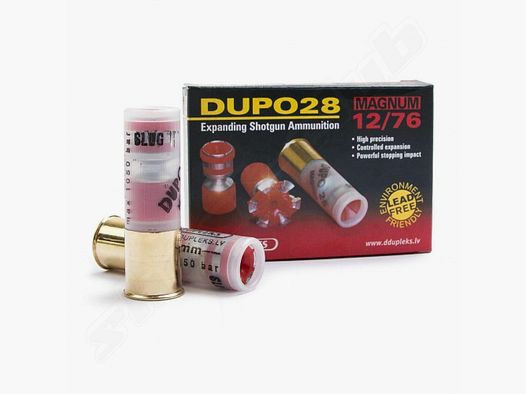 DDupleks fusil, cartouches de chasse DDupleks DUPO Magnum 28 12/76