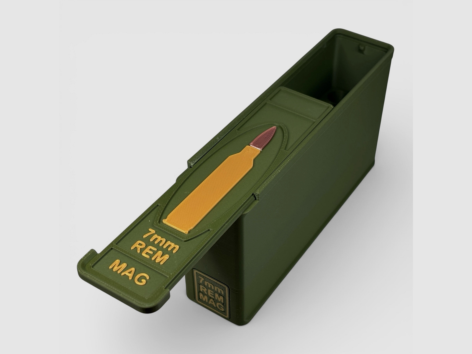 Coconut Innovations Ammunition Box / 7mm REM Mag / 'Sliding Lid' / Cartridge Box, Ammo Box
