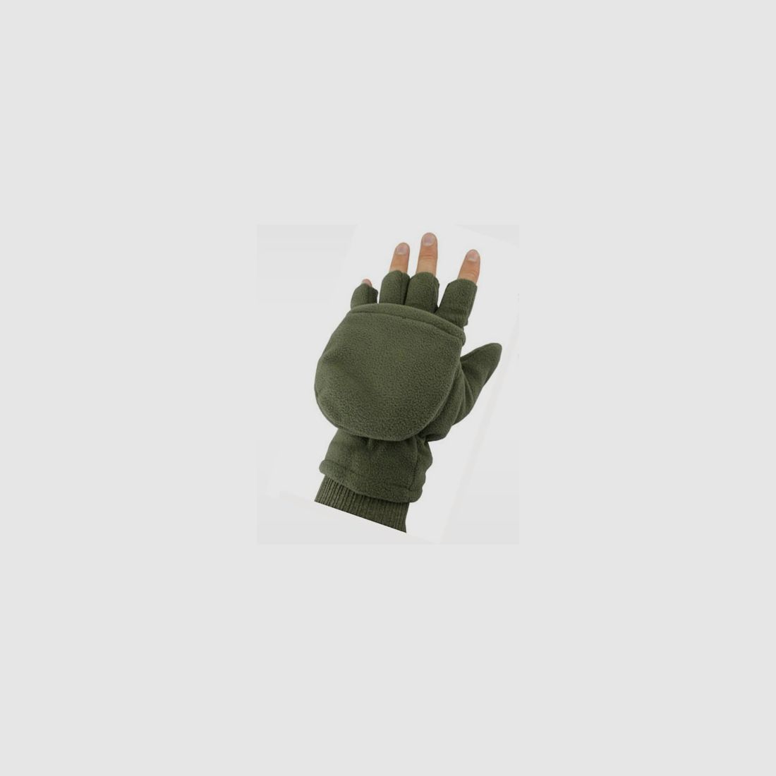Waidmann Gants en polaire moufles verts, image 1 sur 5