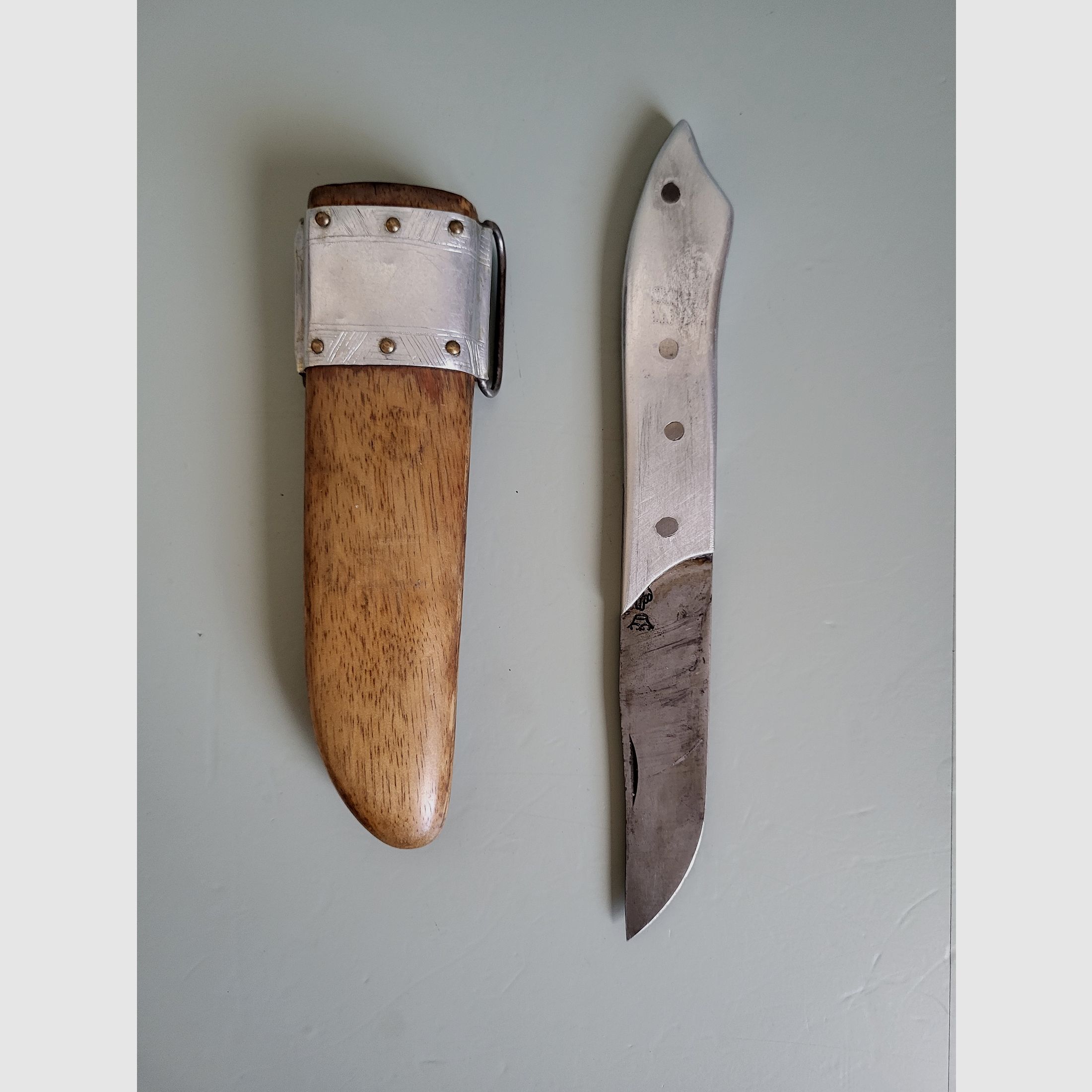 2 WK - WW cuchillo - cuchillo de soldado arte de trinchera - años 1940