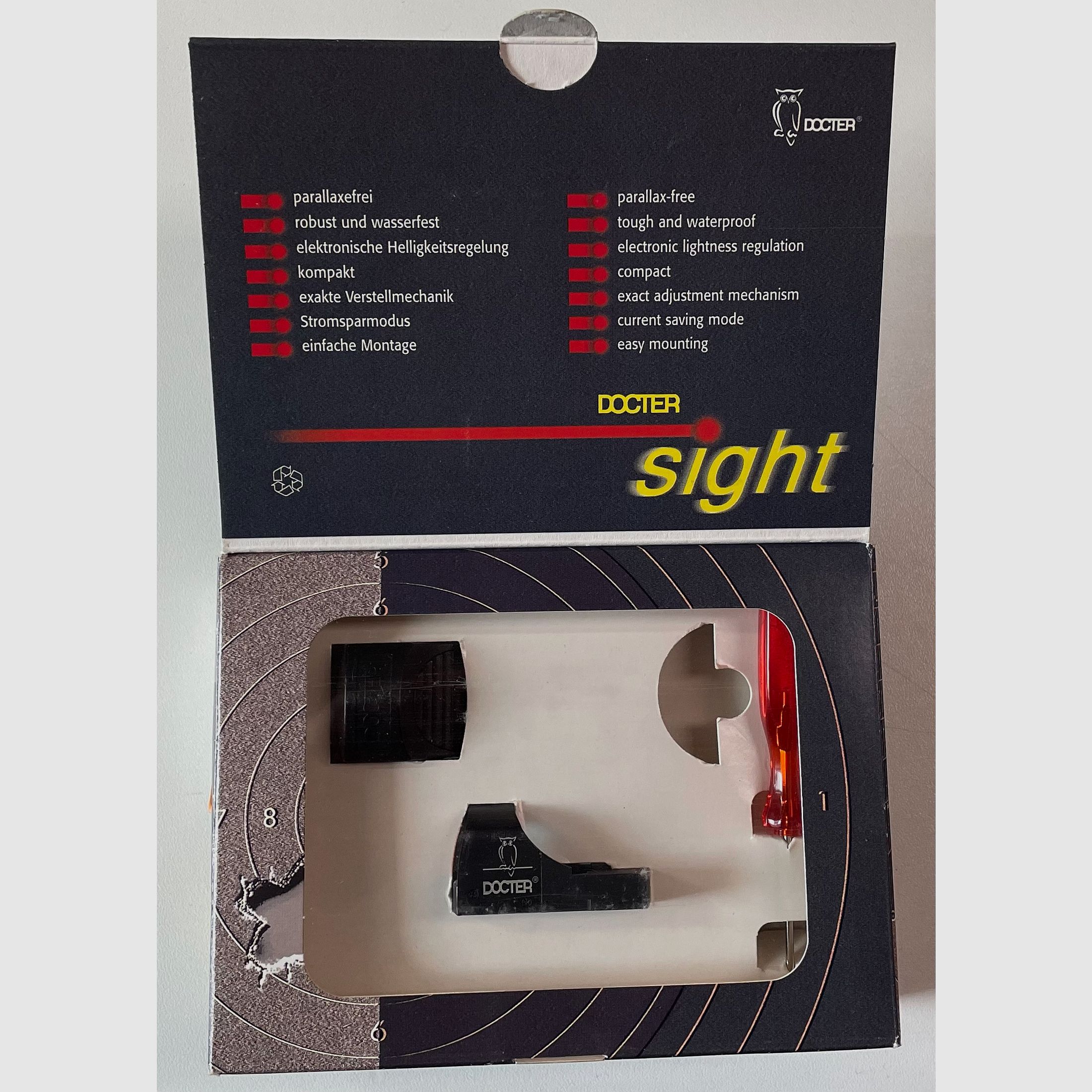 Docter sight Gebraucht mit Funktion Jagd und Sport mit Schraubendreher und Abdeckung V439