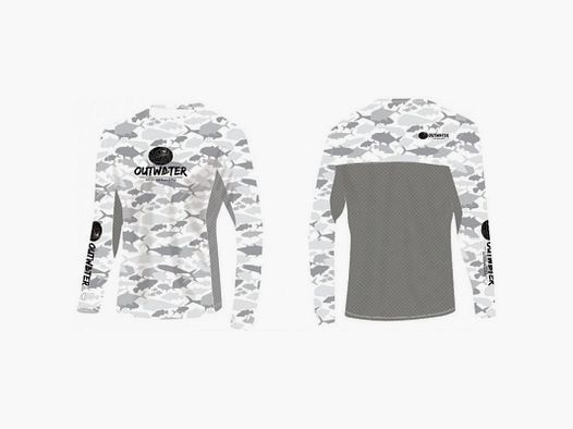 LANGARM-T-SHIRT OUTWATER SPREKS - FISCH CAMO
