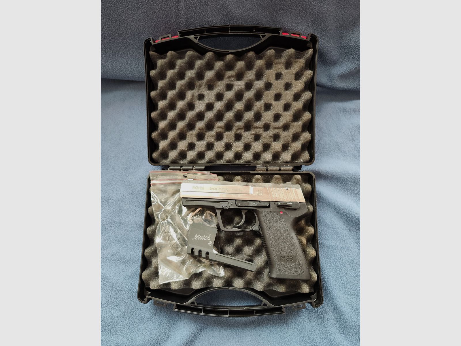 RÖHM RG 96 Match kal. 9mm P.A.K. w walizce