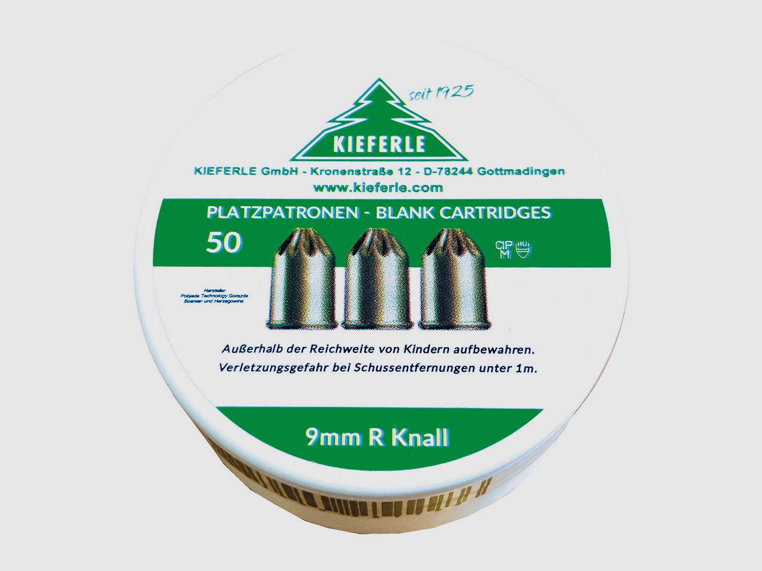 Platzpatronen Kal. 9 mm R.K. für Revolver
