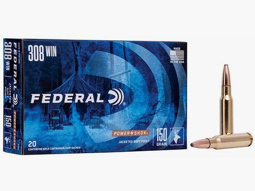 Federal Pow.-Shock SP 9.7g/150grs à20 .308 WIN