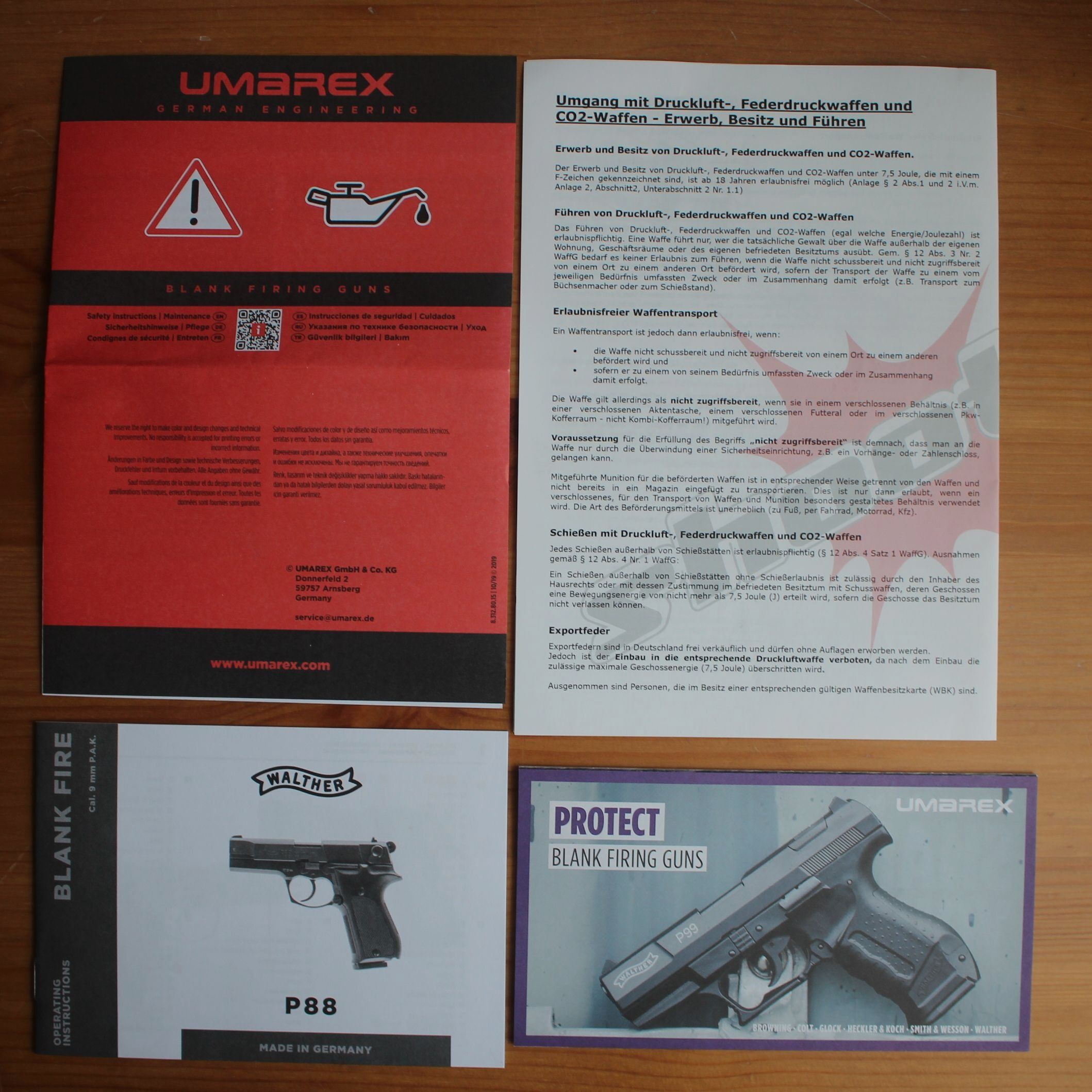 Walther P88 pistolet alarmowy Kaliber P.A.K. 9mm Brüniert