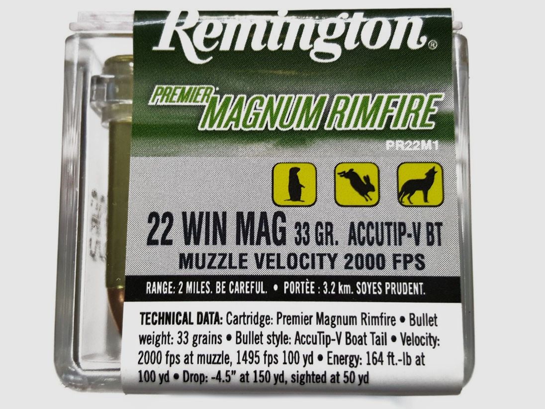REMINGTON Premier Magnum Rimfire ACCUTIP-V – .22 Magnum – 33 grains, image 3 sur 3