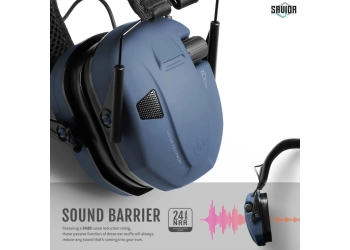 Casque antibruit actif de tir Savior avec coussinets en gel Apollo Midnight Blue, image 2 sur 7