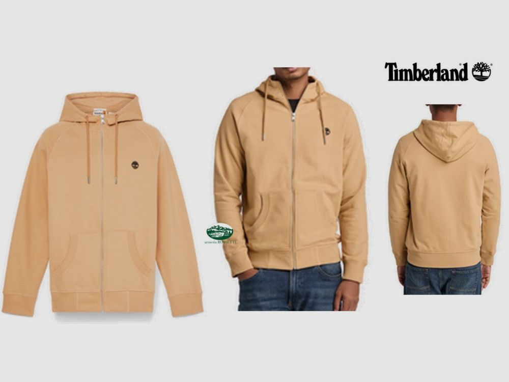 TIMBERLAND Sweatshirt Exeter River mit Reißverschluss und Kapuze gelb