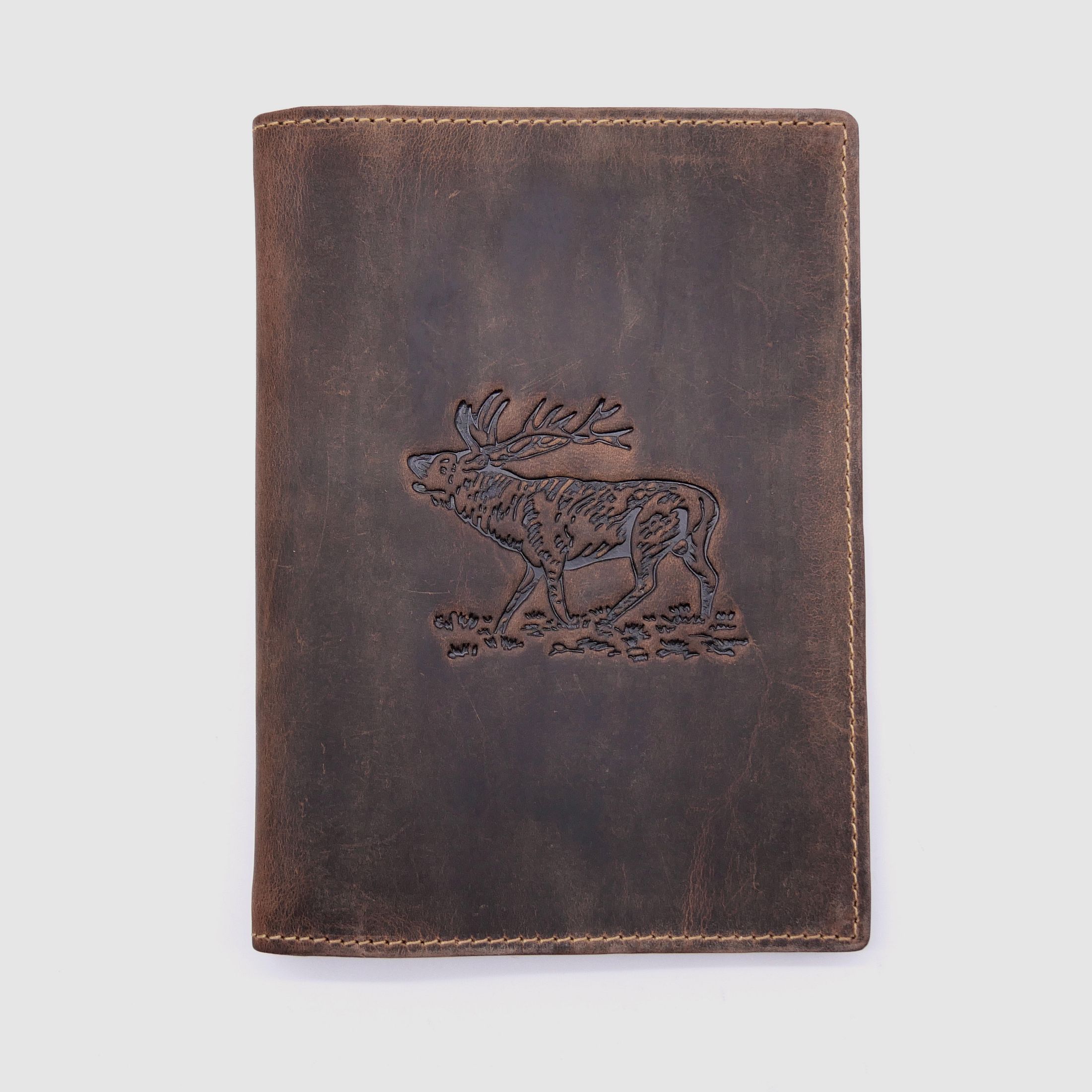 Greenburry Leder Jagdscheinmappe Ausweismappe Etui Hirsch braun 328B-stag-25