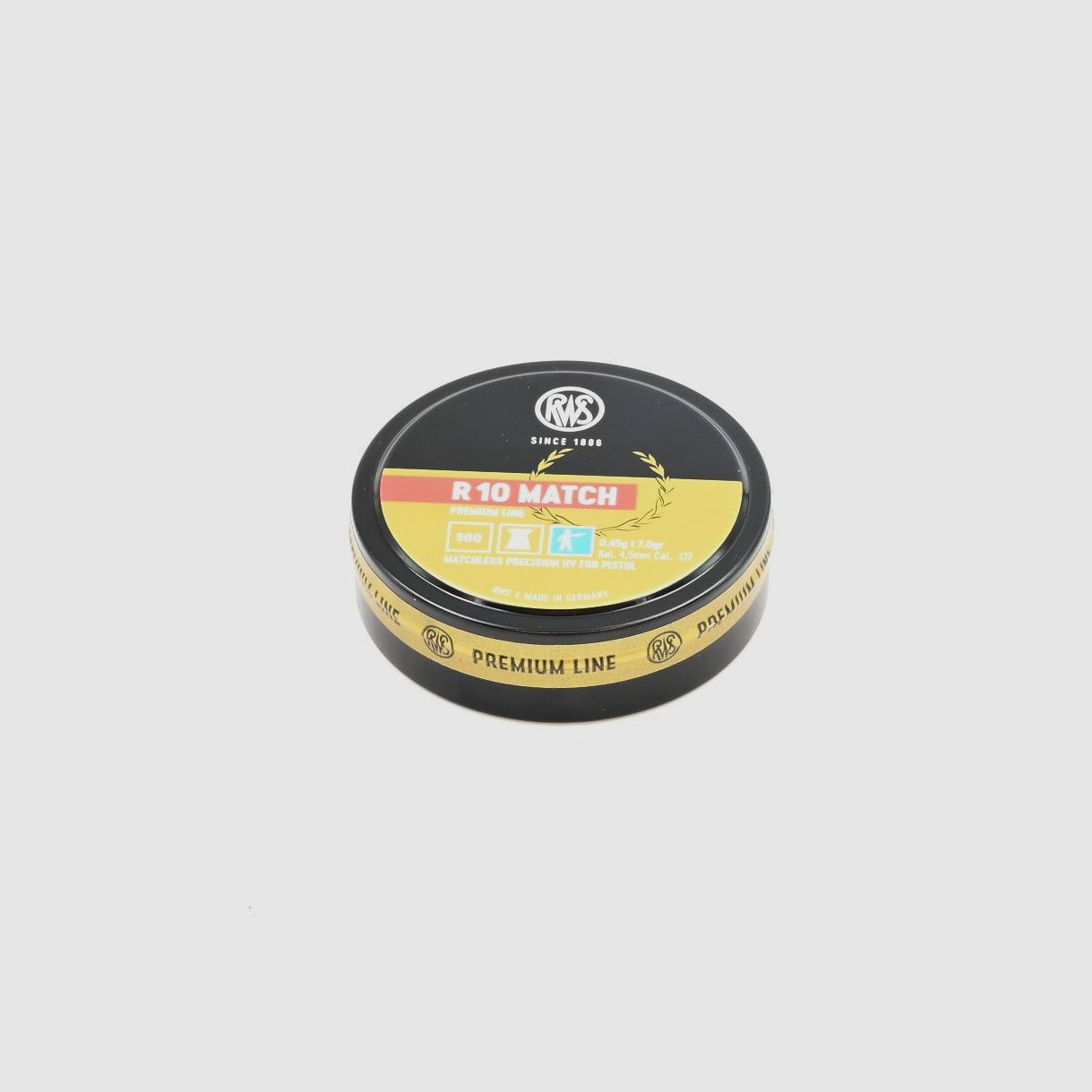 RWS, Match HV, billes de carabine à air 4.5mm, sport, pour pistolet, Premium Line R10 Match, Ø 4.49 mm 0.45 g / 7 gr (500 pcs)