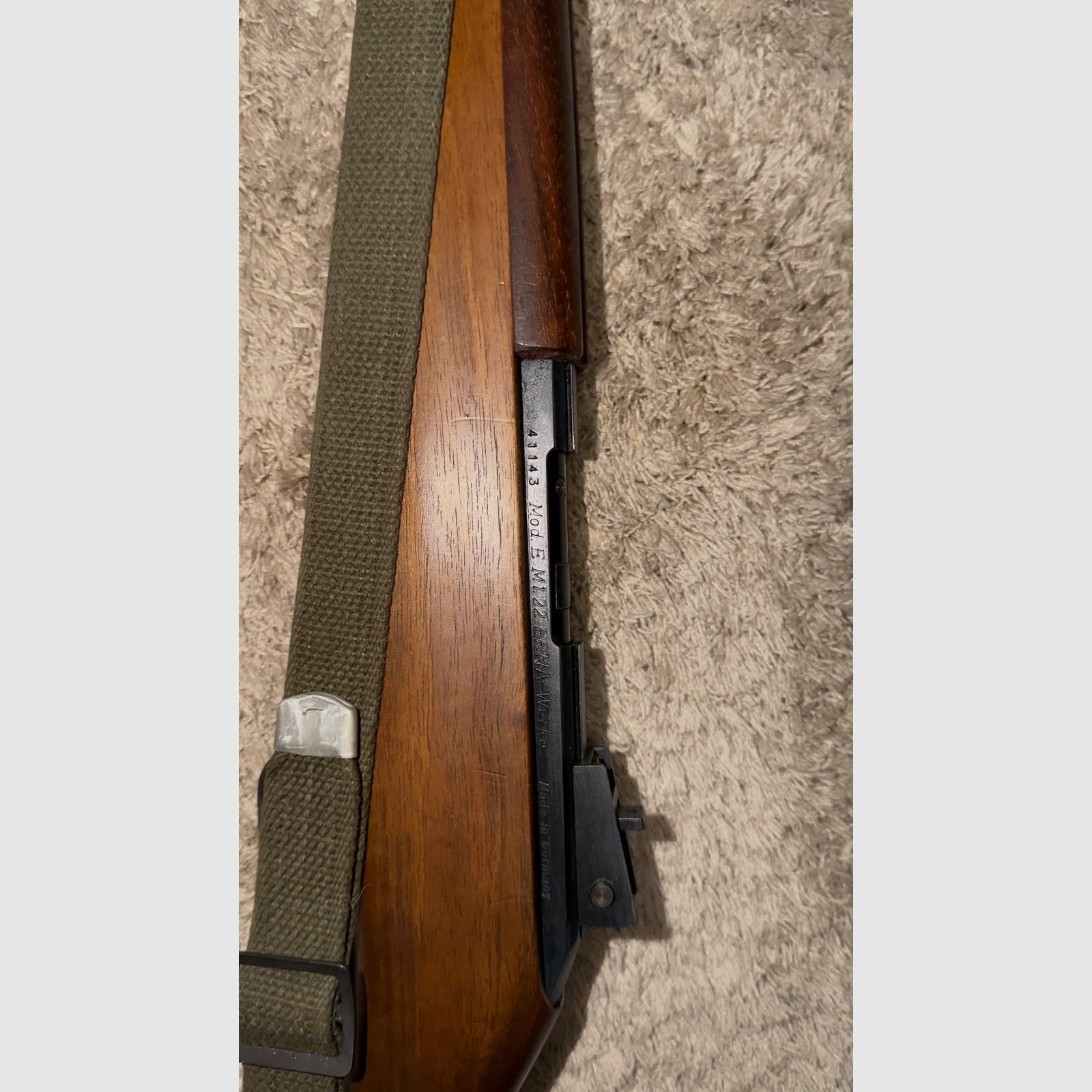 ERMA Mod. E M1 22 – kal. .22 lr – półautomat w stylu US-Carbine z pasem, zdjęcie 4 z 6