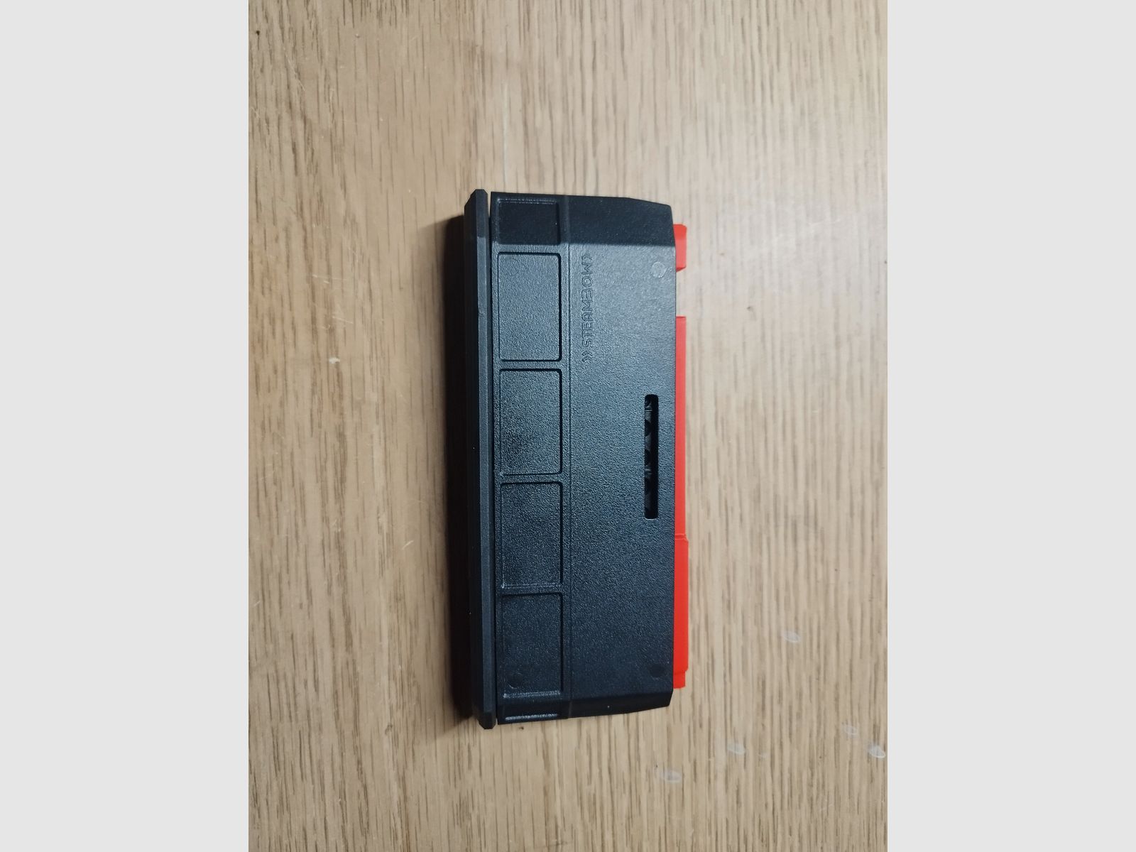 Steambow M10 magazine with empty tension safety