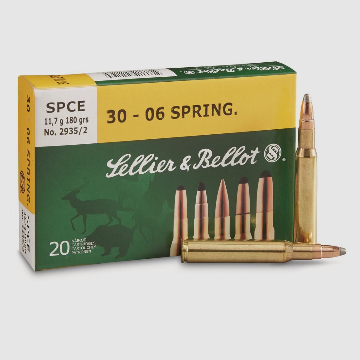 Kal. 30-06 Sellier & Bellot SPCE 180 Granen verpakking van 20, afbeelding 1 van 20