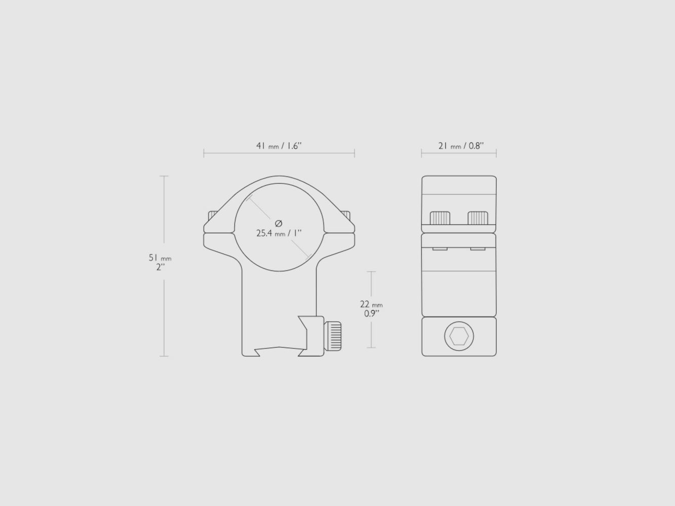COLLIERS HAWKE (high) 9-11mm, 1 " Diameter, image 1 sur 2