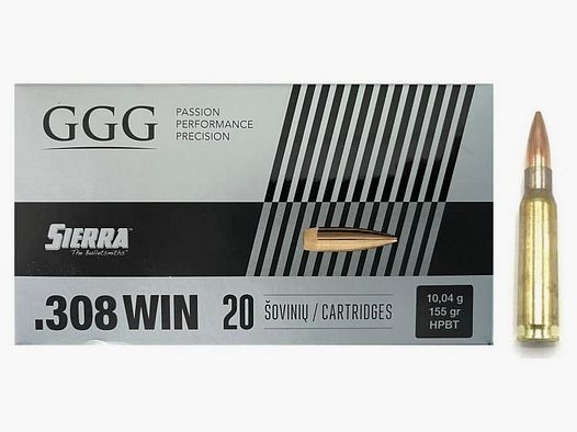 GGG .308 Win. GPX12 HPBT 155 gr Kugelmunition