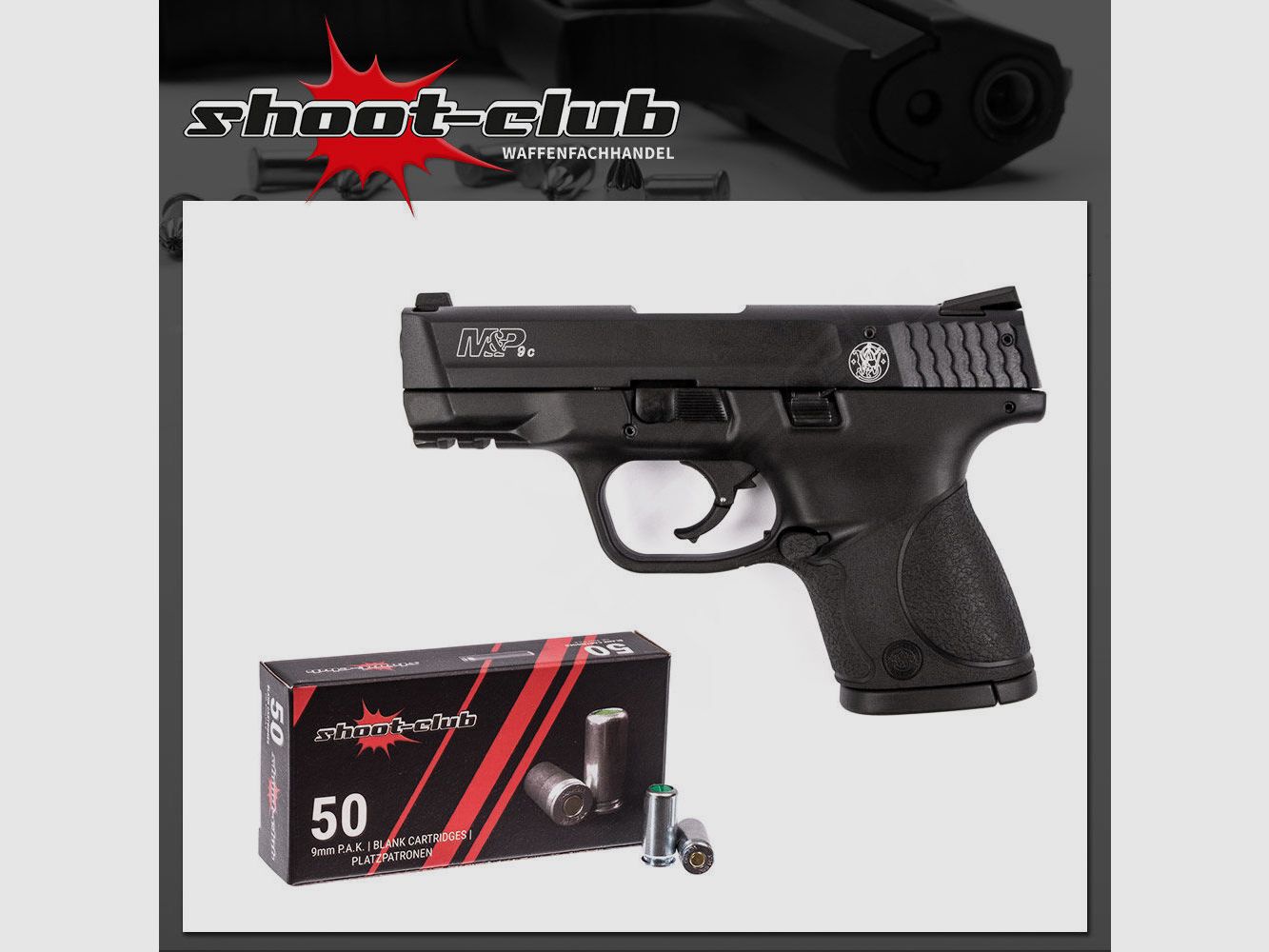 S&W M&P9c Schreckschusspistole 9mm + Platzpatronen