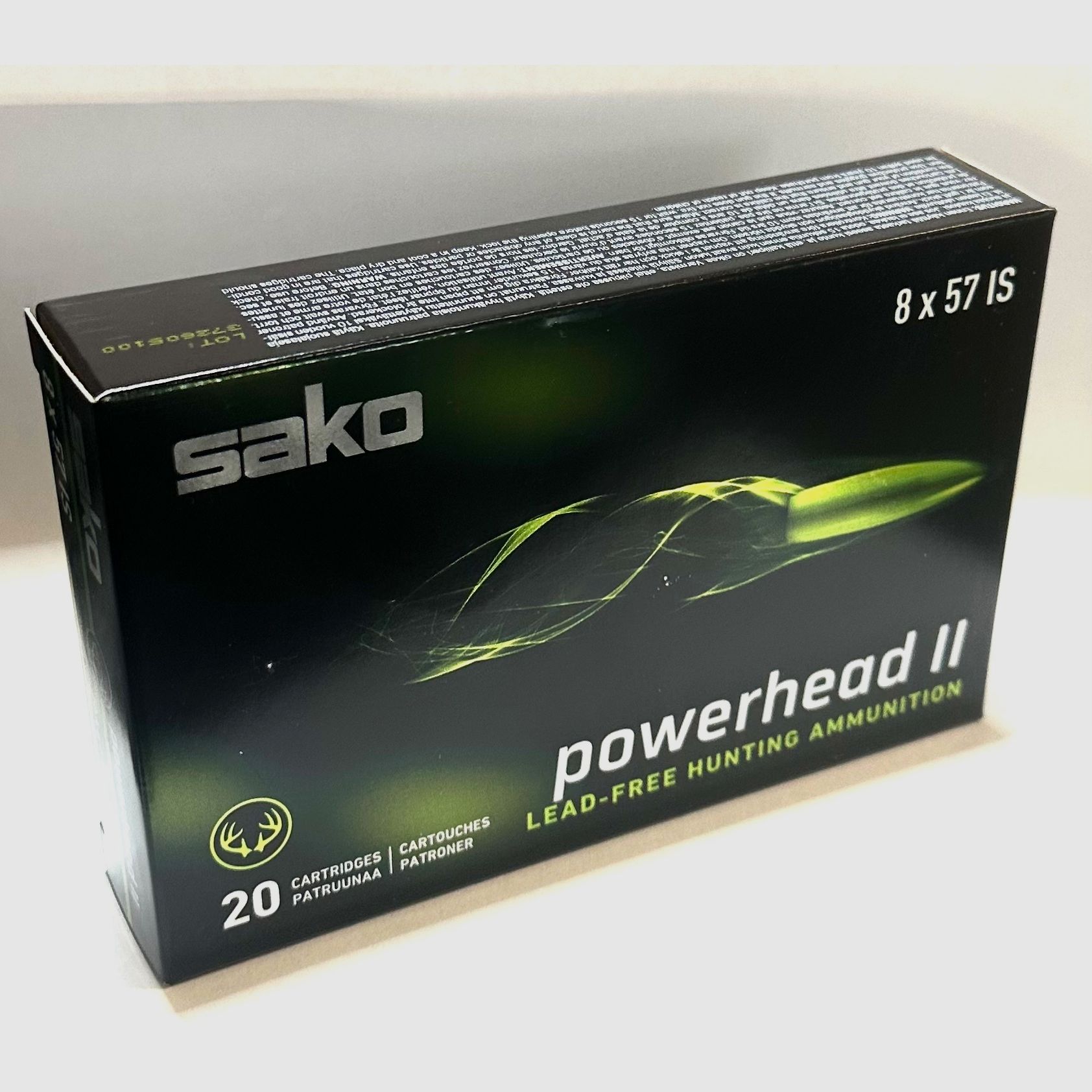 Sako 133001610 Powerhead II 8x57 IS Barnes TTSX 10,4 g 160grs. bleifrei Büchsenmunition