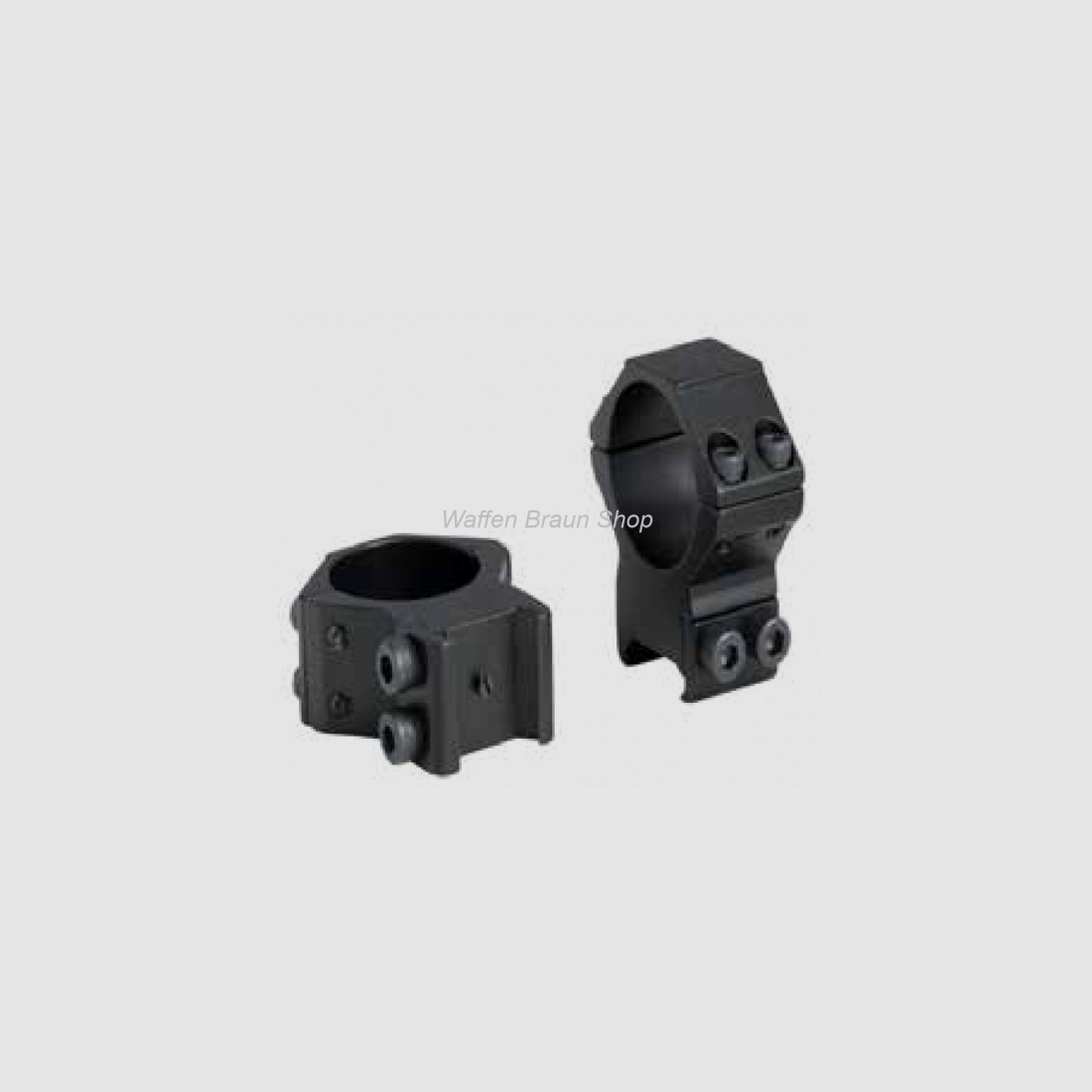 Bauer Ringmontage für Weaverprofil, Schwarz matt, 30mm, Std