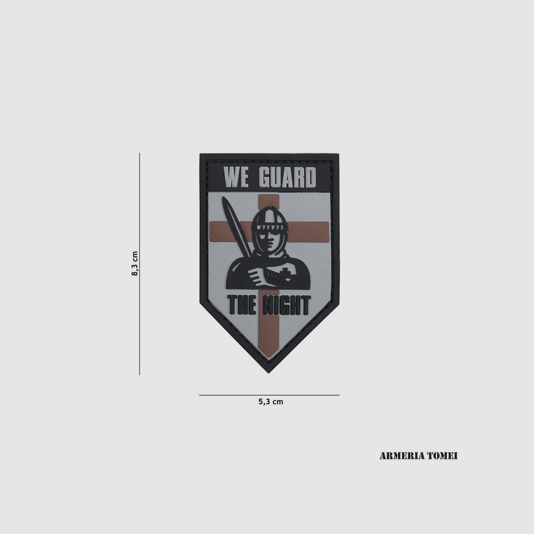 PATCH – 3D PVC WE GUARD THE NIGHT GRAY #13077