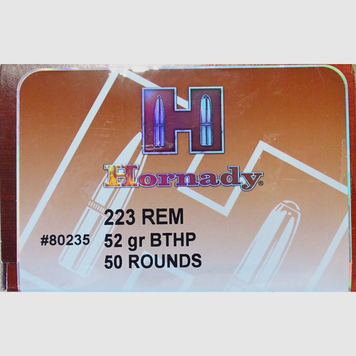 Hornady BTHP .223rem 52grs - 50 colpi