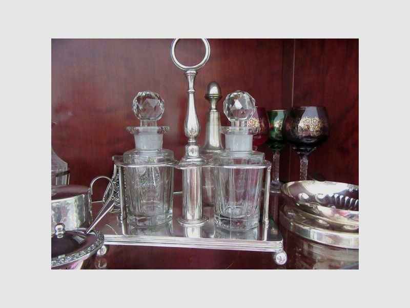 Christofle Menage Art Deco Antik Essig Öl Tafelset Gewürzset