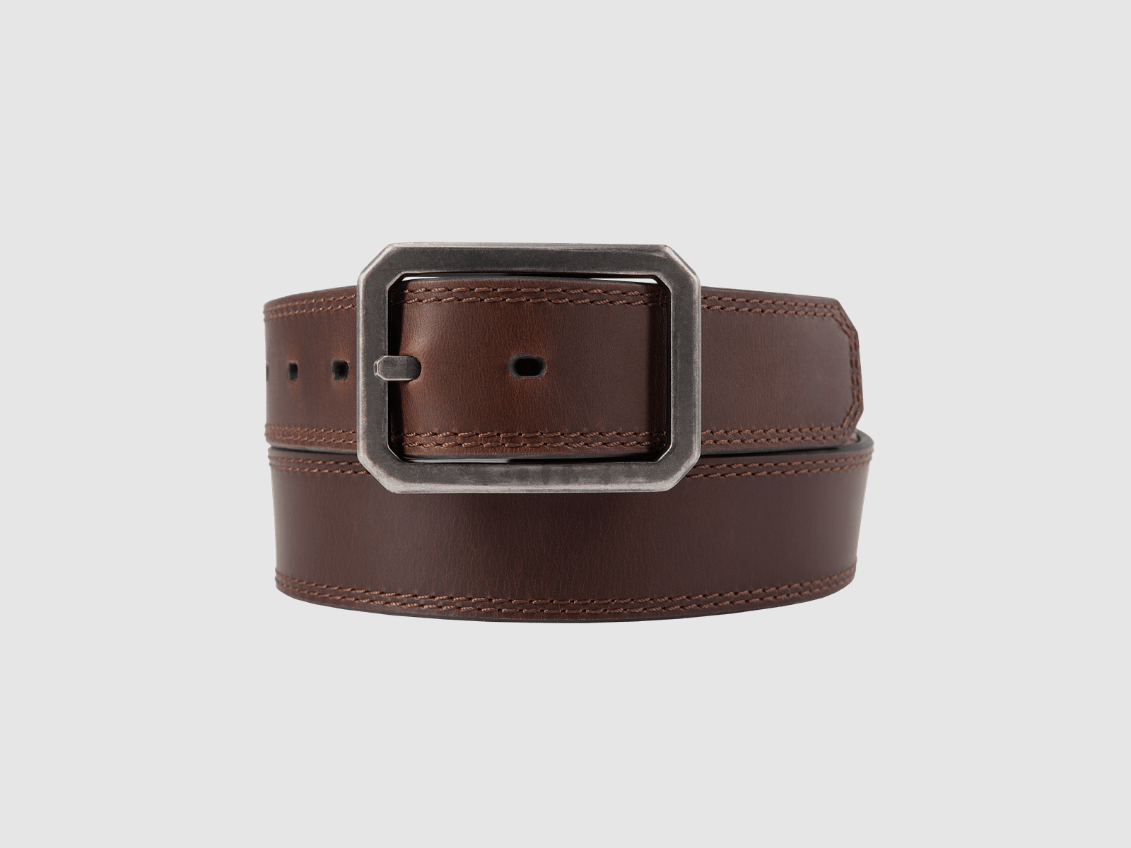 Carhartt Leather Reversible Center Bar Buckle Belt Men Dark Brown 44W