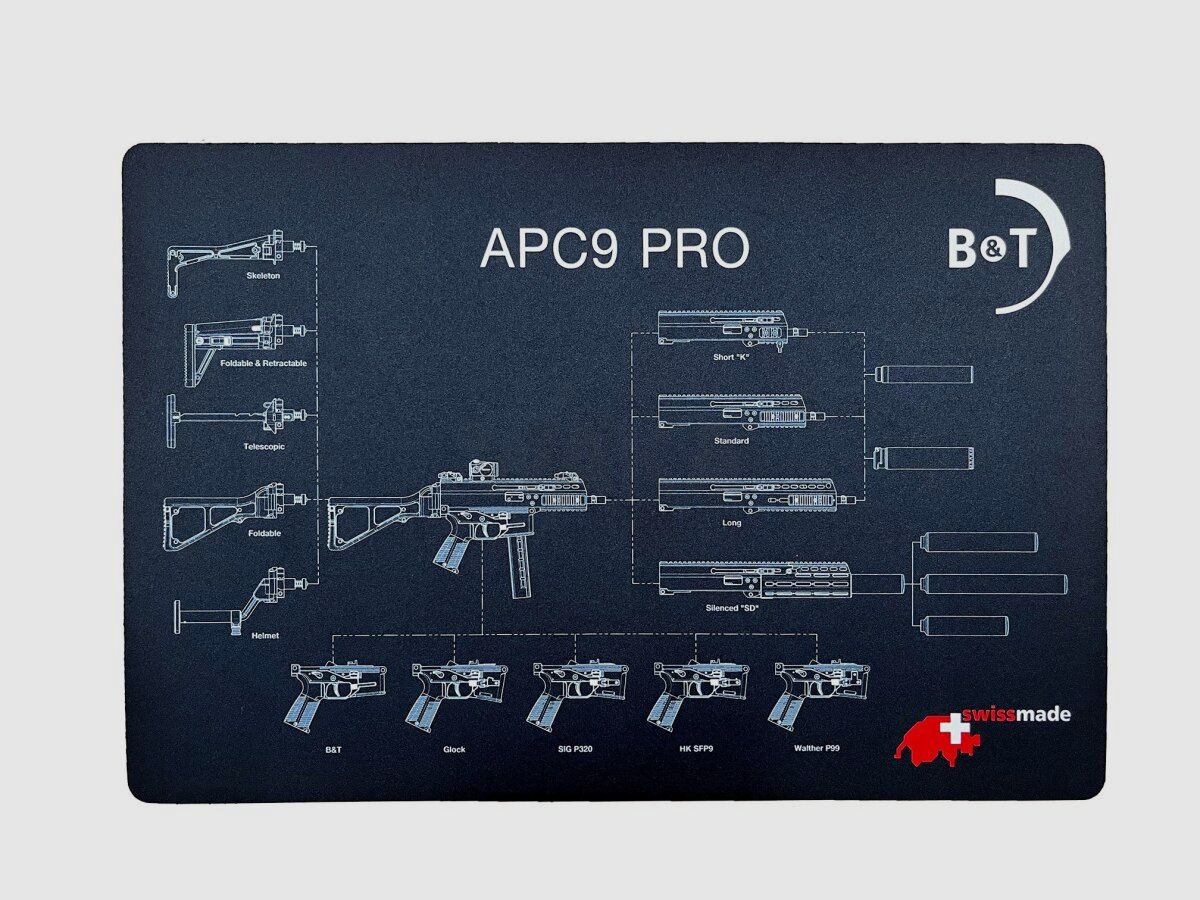 Zerlegematte B&T APC9 Pro 43 x 28 cm schwarz