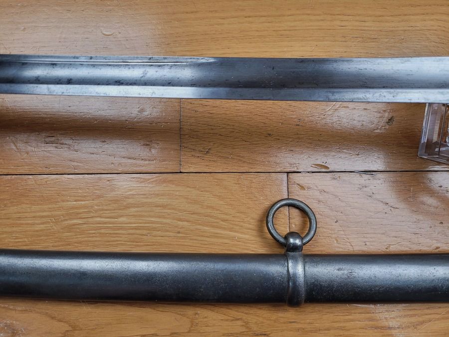 Seltenes Sabre 1822 der schweren Kavallerie (oder „Linienkavallerie“) – Der berühmte „Bancal“ – Kligenthal-Manufaktur August 1824 – Gutes Modell-Futteral – TBE, Bild 12 von 22