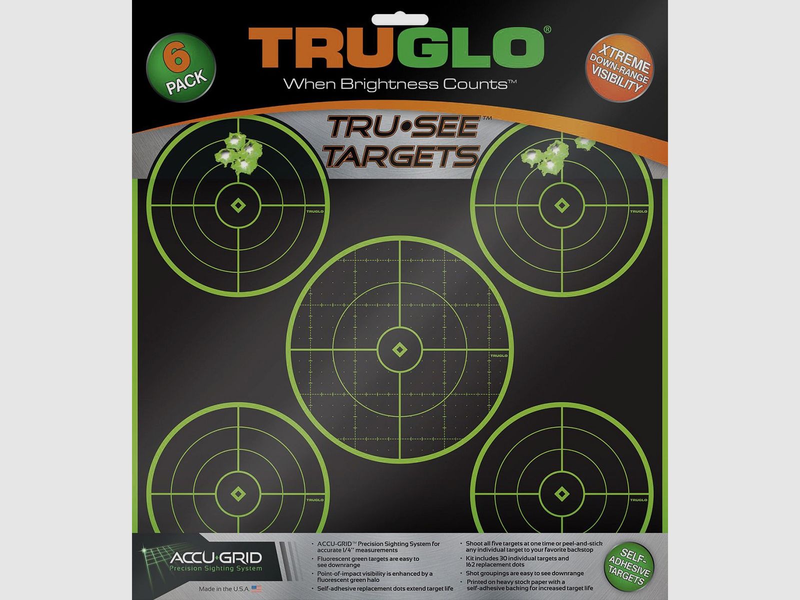 Truglo Zielscheiben klein, 6er Set