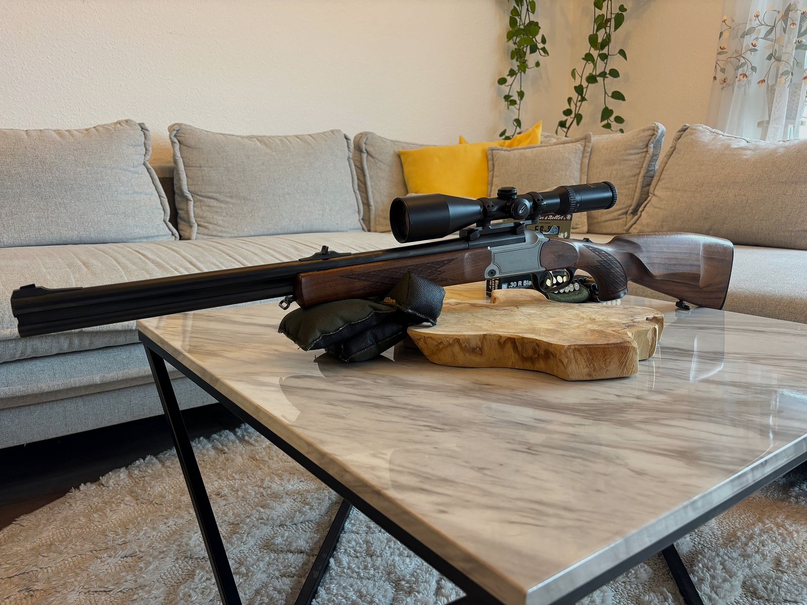 Blaser BBF 95 with insert barrel over-and-under shotgun/mountain rifle